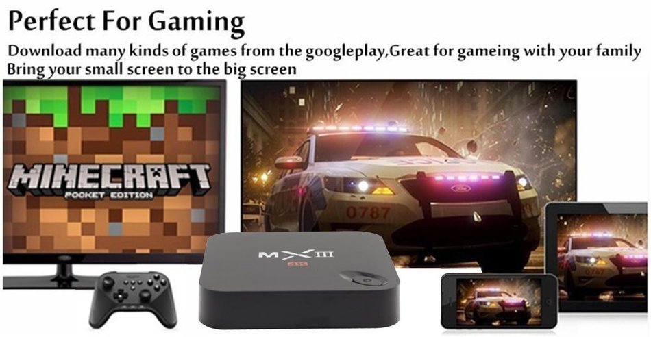 [Free Wireless Keyboard + Mouse] J-DEAL&reg; 1000M LAN MX3 MXIII-G Android 5.1 TV Box Newest CPU Amlogic S812 Fully... N3