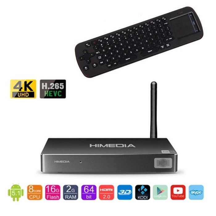 HiMedia H8 Kodi TV Box Android 5.1 Smart Mini PC Lollipop Streaming Media Player 64bit Octa-Core 2GB Ram 16GB...