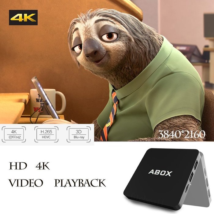 2017 Model Globmall Android 6.0 TV Box, ABOX Android TV Box Amlogic S905X 64 Bits and True 4K Playing N7