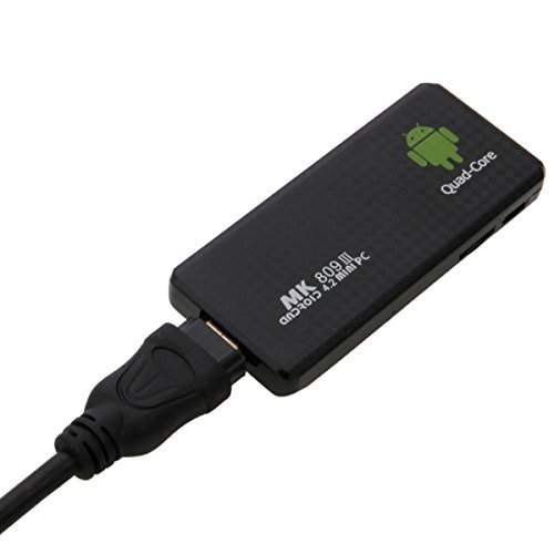MK809III Android 4.2 Quad Core 8GB Mini PC TV Box Player Black (US Standard Charger) N7