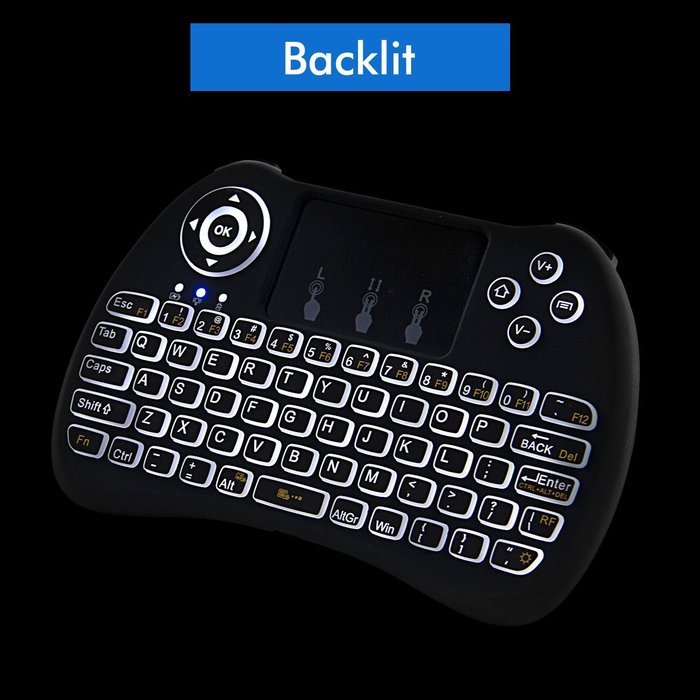 (Updated With Backlit)LYNEC 2.4Ghz Wireless Mini Touchpad Keyboard with Mouse Touchpad for PC, Pad, Xbox 360,...