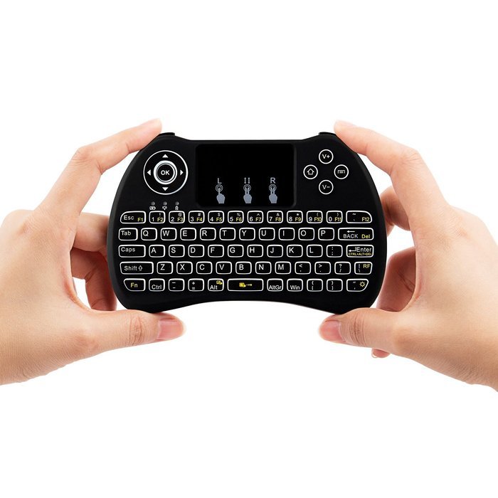 (Updated With Backlit)LYNEC 2.4Ghz Wireless Mini Touchpad Keyboard with Mouse Touchpad for PC, Pad, Xbox 360,... N2