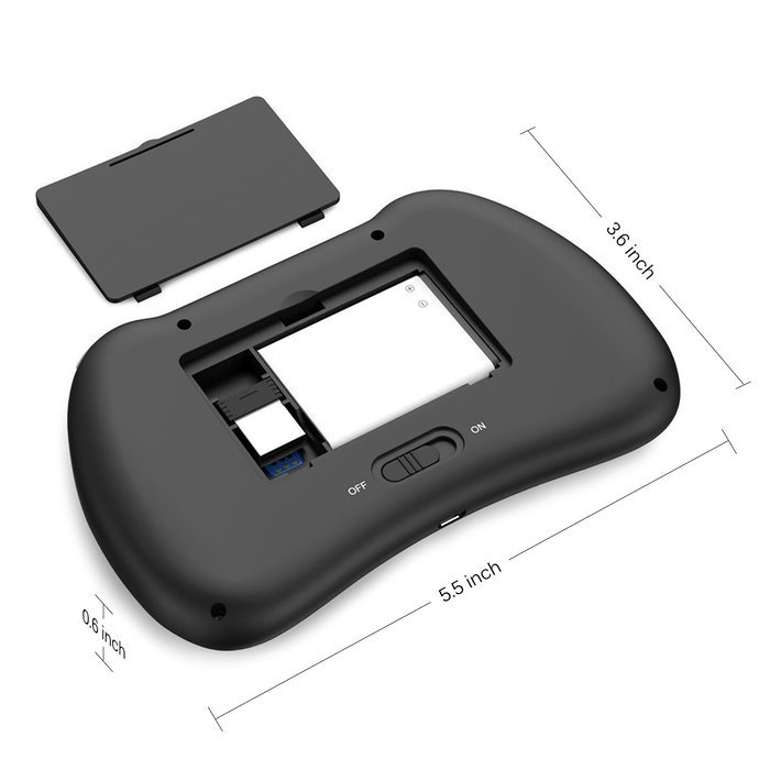(Updated With Backlit)LYNEC 2.4Ghz Wireless Mini Touchpad Keyboard with Mouse Touchpad for PC, Pad, Xbox 360,... N5