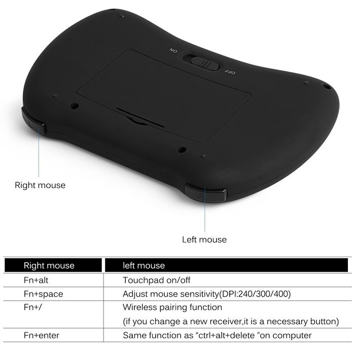 (Updated With Backlit)LYNEC 2.4Ghz Wireless Mini Touchpad Keyboard with Mouse Touchpad for PC, Pad, Xbox 360,... N6