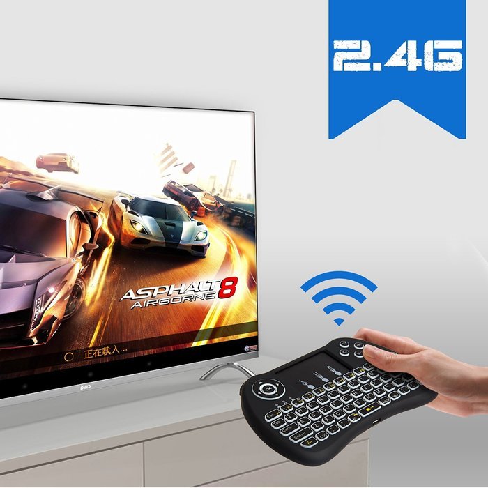 (Updated With Backlit)LYNEC 2.4Ghz Wireless Mini Touchpad Keyboard with Mouse Touchpad for PC, Pad, Xbox 360,... N7