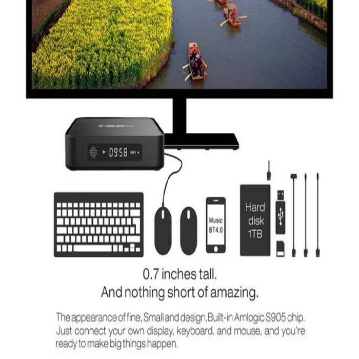 Kingfansion Sunvell T95M TV Box Amlogic S905 QuadCore Android 5.1 Smart 4K HD WiFi 1GB+8GB N8