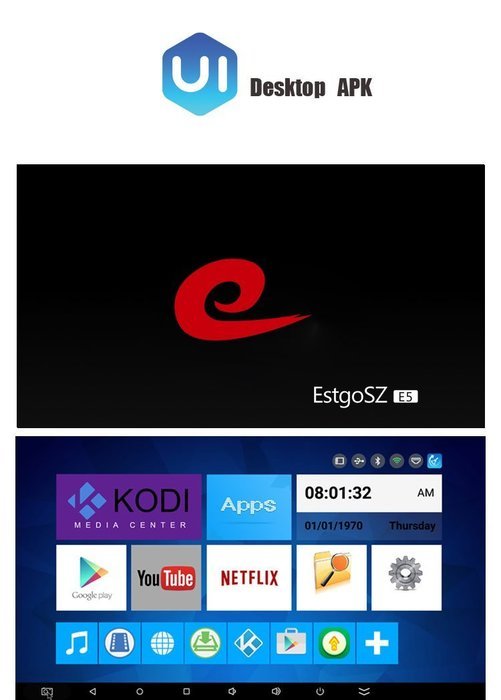 E5 TV Box RK3229 Quad Core A7 Android 5.1 RAM 2G Flash 8G Streaming Media Player with Free Mini I8s Keyboard,... N7