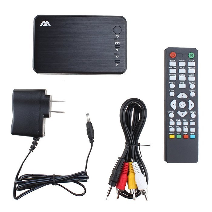 HD 1080P Media Player, AGPtEK Portable HDMI Hard Disk Players With AV Outputs Support Sd Cards & USB Readers &... N10