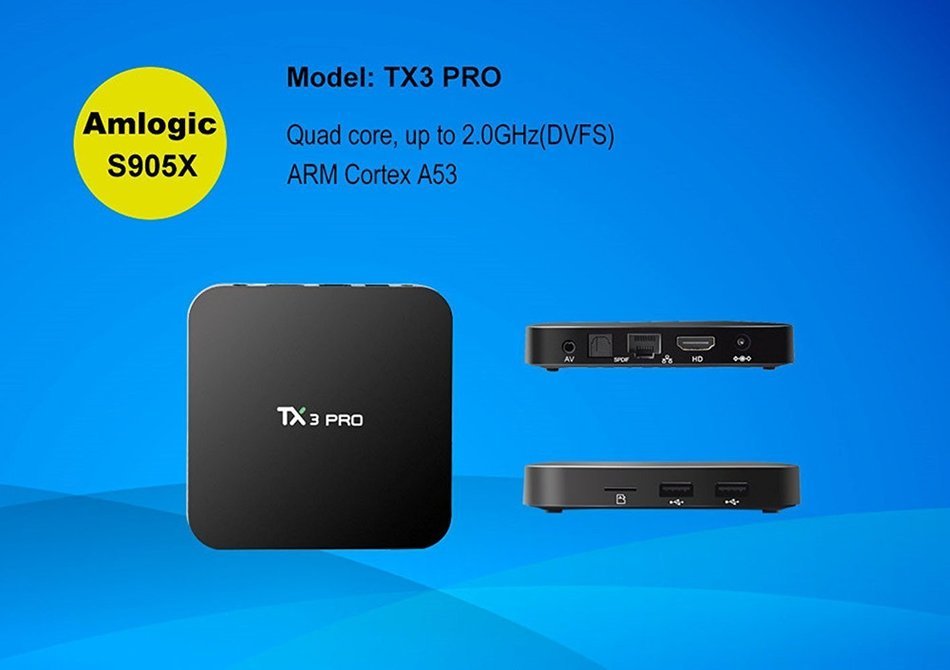 2017 New Model Tx3 Pro2 Android 6.0 Marshmallow Amlogic S905X VP9 HDR 4K H.265 64BIT TV BOX Kodi 16.1 Pre-installed... N3
