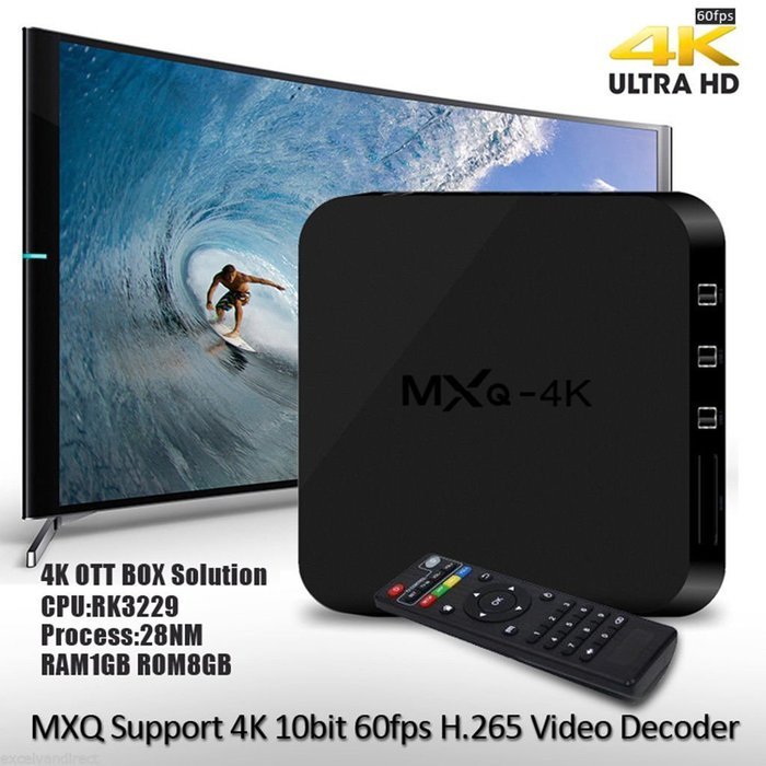 Legazone MXQ4K Quad-Core Rockchip 3229 Android 5.1 Smart tv box 4K HD 3D Media Player KODI Fully Loaded H.265...