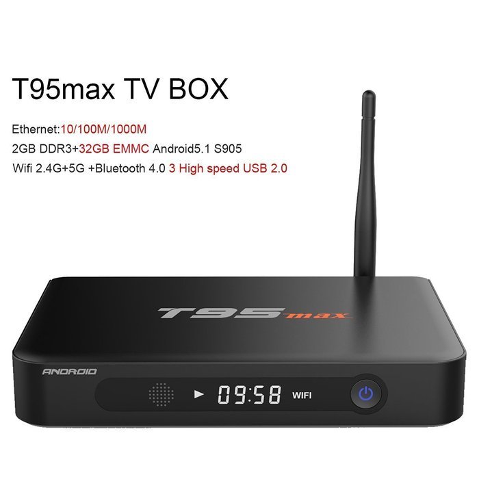 Easytone T95 max Android 5.1 TV Box Amlogic S905 Kodi 16.0 XBMC Pre-installed Quad Core 2GB DDR3 32GB EMMC 2.4G... N11