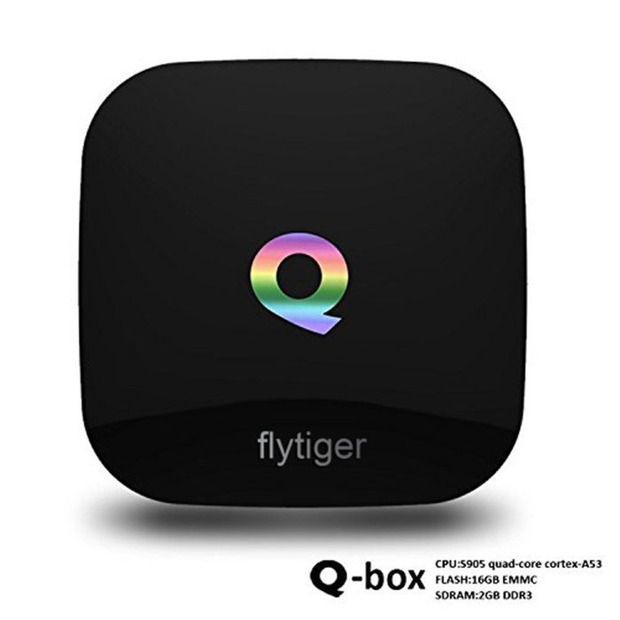 Flytiger Q Box Android TV Media Player 2g/16g Kodi Android Box Gigabit Amlogic S905 Quad Core Cortex-A53 2.4G...