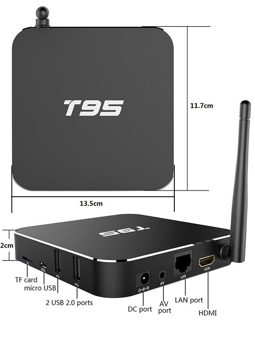 Guleek T95 Amlogic S905 Quad Core Android 5.1.1 Smart 1080p Hdmi 4k Free Mx M8 Tv Streaming Box Kodi Xbmc N3