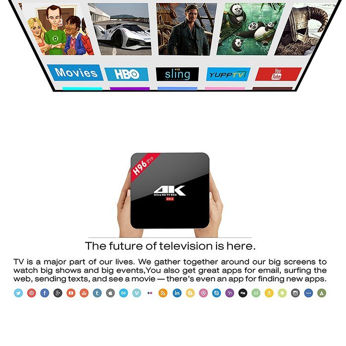 KOLOF H96 PRO Amlogic S912 Octa Core TV Box 3GB RAM 16GB ROM Android 6.0 KODI 17.0 Bluetooth 4.0 Streaming Media... N5
