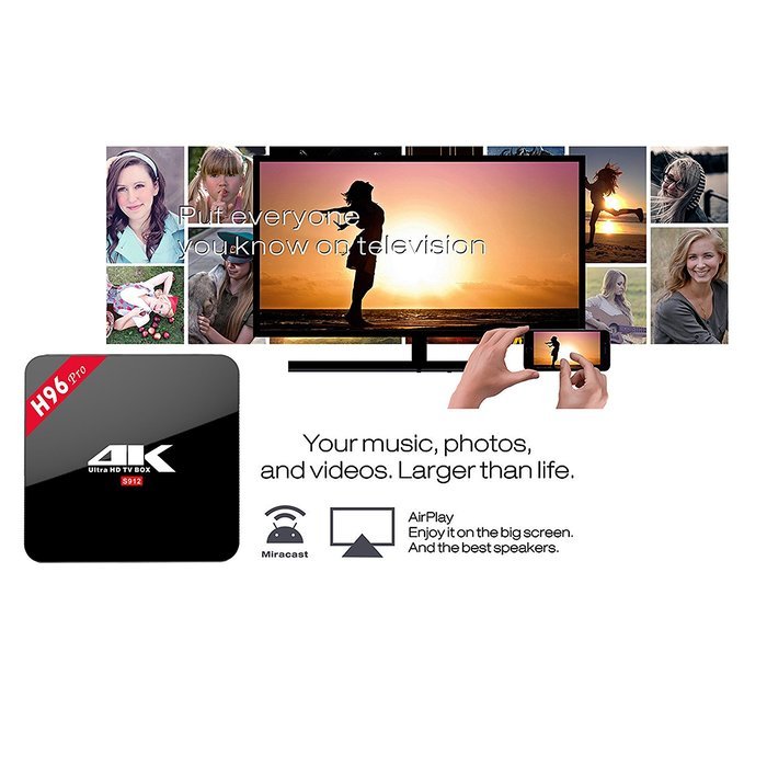 KOLOF H96 PRO Amlogic S912 Octa Core TV Box 3GB RAM 16GB ROM Android 6.0 KODI 17.0 Bluetooth 4.0 Streaming Media... N6