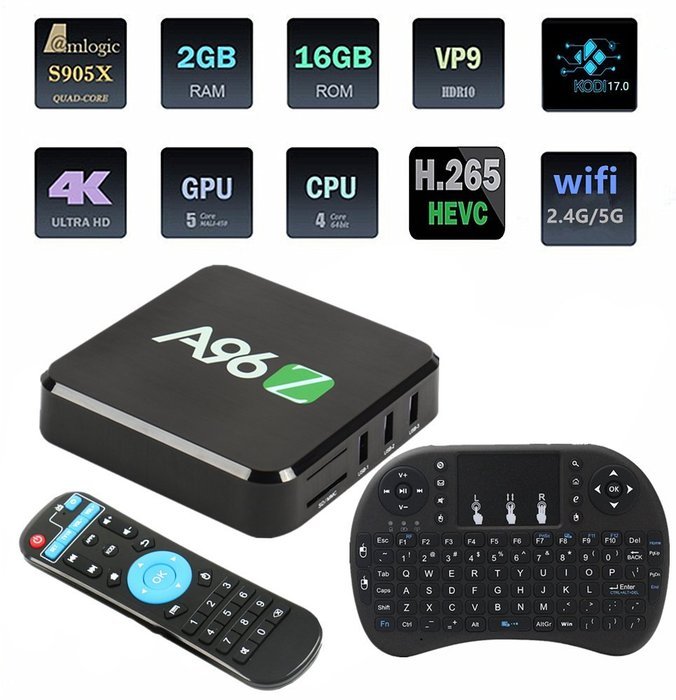 [ Free Mini Keyboard ] Jabond A96Z 4K Android TV Box KODI(XBMC) 17.0 Dual WIFI 2.4G/5G Android 6.0 Marshmallow...