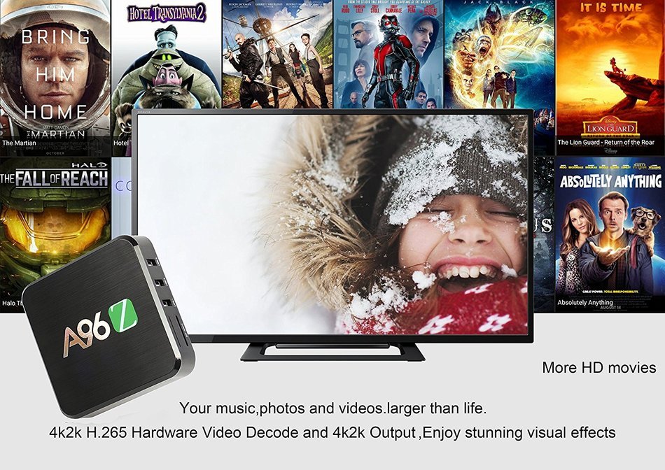 [ Free Mini Keyboard ] Jabond A96Z 4K Android TV Box KODI(XBMC) 17.0 Dual WIFI 2.4G/5G Android 6.0 Marshmallow... N2