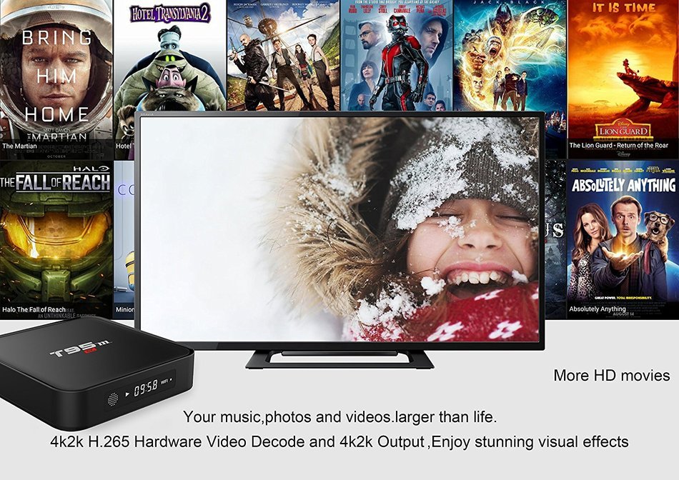 U2C T95M TV Box Amlogic S905X 2G/8G Quad Core Android 5.1 4K HD Streaming Media Player N2