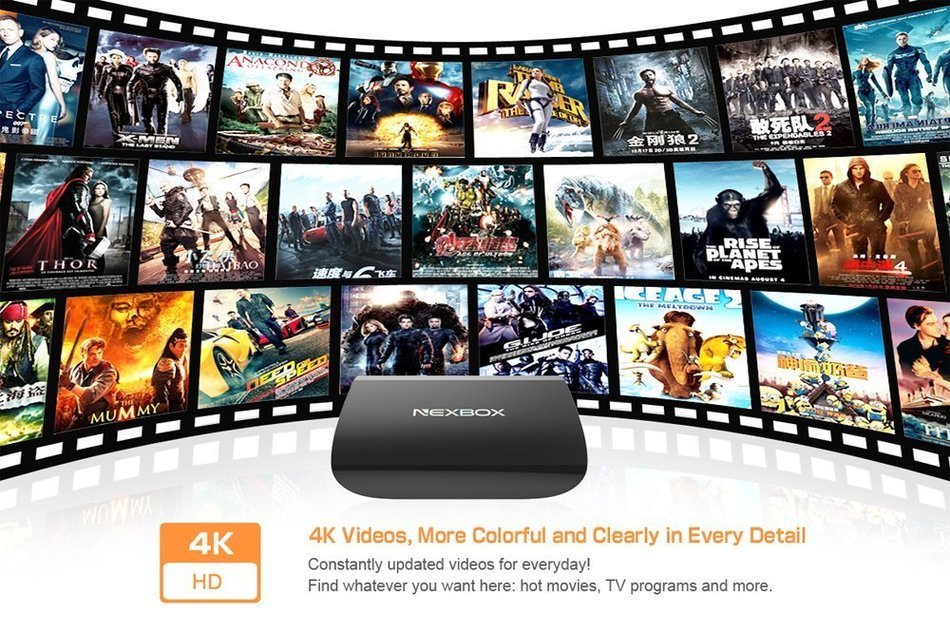 Edal 2017 the Latest NEXBOX A1 4K TV BOX Amlogic S912 Octo-core 2GHz ARM Cortex-A53 64-bit Android 6.0 2G 16G... N4