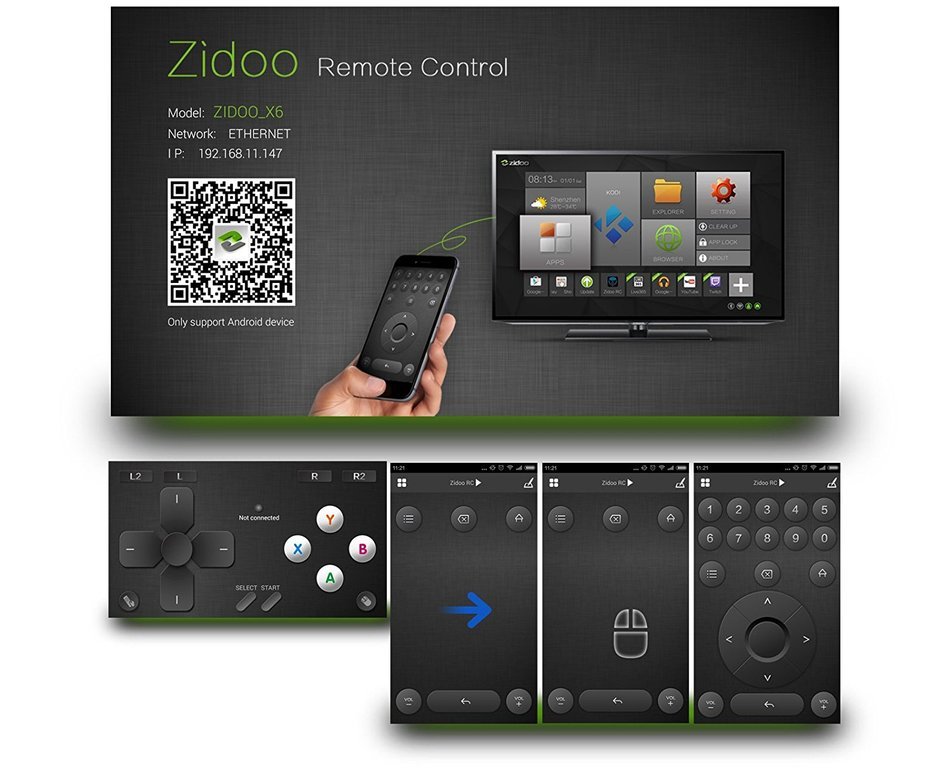Zidoo X6 Pro Octa Core Kodi 15.1 Tv Box Streaming Media Player Android 5.1 Lollipop Rk3368 Cortex-a53 2g/16g 1000m... N4