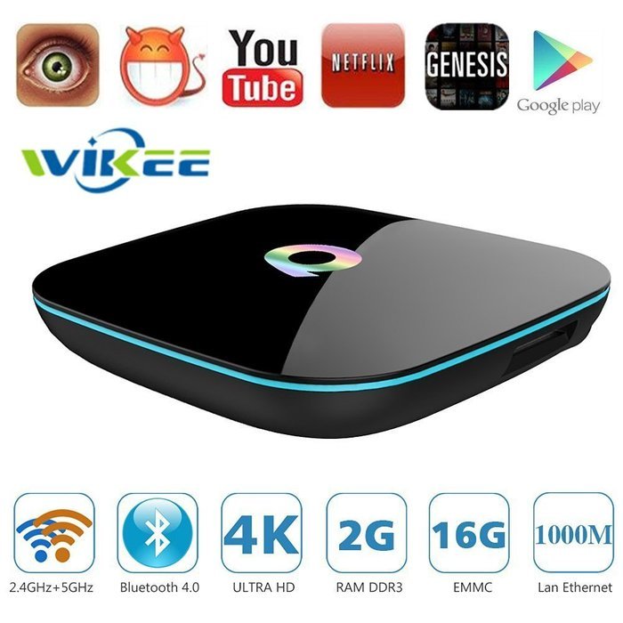 [2016 Latest TV Box] WIIKEE Q-Box Amlogic S905 Quad Core Android 5.1 Smart Set Top Android TV Box Wifi XBMC/KODI...