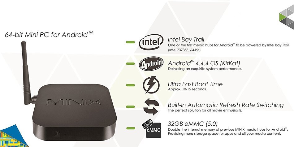 Minix NEO Z64-A Streaming Media Player (Black) N2