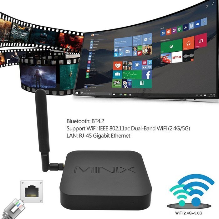Docooler MINIX NEO Z83-4 Mini PC Windows 10 Intel X5-Z8300 64 Bit 4GB / 32GB Smart TV Box HD Media Player US Plug N7