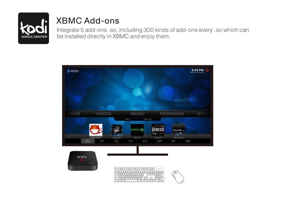Henscoqi MXIII-G Gigabit Android TV Box Amlogic S812 Quad Core CPU,Octa Core Mali-450 GPU 2/8 GB Memory Support... N7