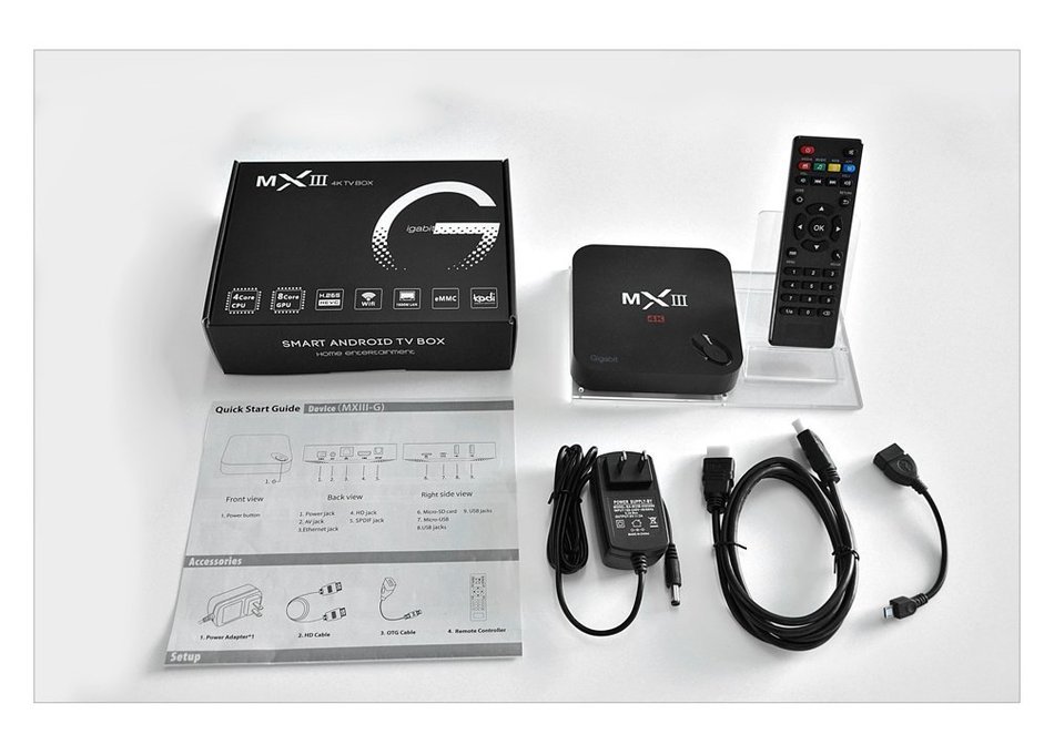 Henscoqi MXIII-G Gigabit Android TV Box Amlogic S812 Quad Core CPU,Octa Core Mali-450 GPU 2/8 GB Memory Support... N8