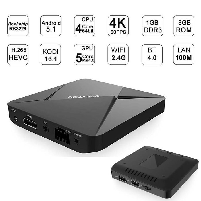 [2016 Newest] DOLAMEE D5 Android TV Box,Horen Rockchip RK3229 Quad-core 2.4G H.265 Wifi 32bit XBMC Kodi 16.1 Fully... N5