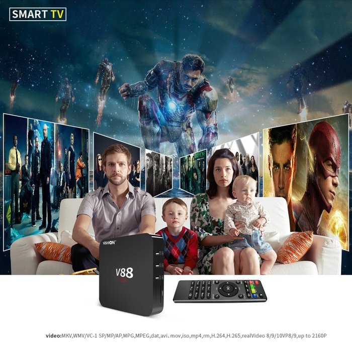 Yuntab RK3299 TV Box Android 5.1 Lollipop OS Quad Core 1 / 8GB Google Streaming Media Player with WiFi, HDMI,... N6