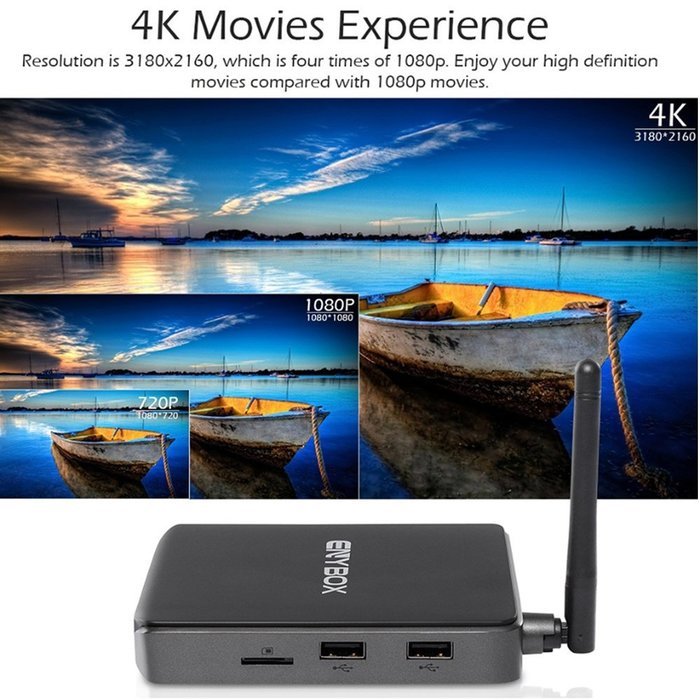 SUPVIN&reg; 2/16GB ENYBOX Android 6.0 TV box 4K Amlogic S905X Quad Core ARM Cortex A53 @2GHz KODI 16.1 Fully loaded... N7