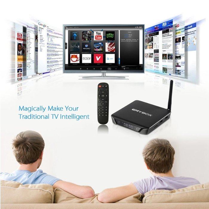 SUPVIN&reg; 2/16GB ENYBOX Android 6.0 TV box 4K Amlogic S905X Quad Core ARM Cortex A53 @2GHz KODI 16.1 Fully loaded... N8