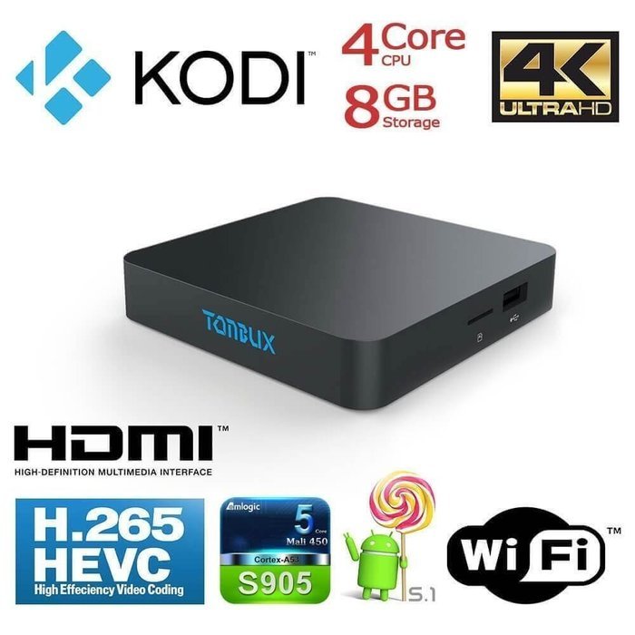 Android Kodi TV Box Tonbux T11 Quad Core Streaming Media Player Android 5.1 pre-install XBMC WiFi