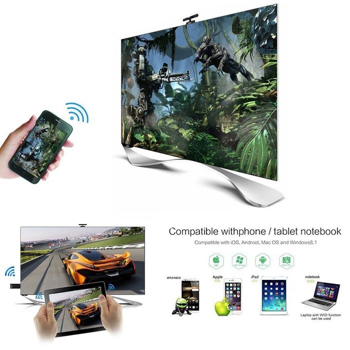 KINGMAS MiraScreen 5G WiFi Display Receiver TV Dongle 1080P AV DLNA Airplay Miracast N5