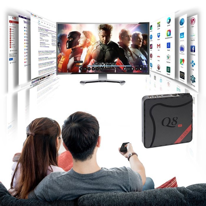 Jabond Q8 Android 5.1 Lollipop Full Loaded Unlocked KODI 16.0 Android Smart TV Box Amlogic S905 Quad Core Mali... N5