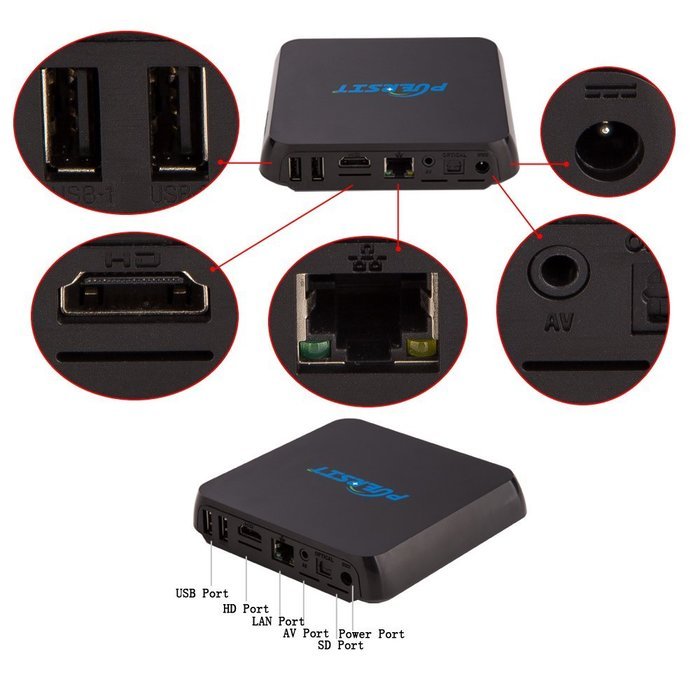 NEW Puersit [RAM2GB+ ROM16GB] M9S Max Android 5.1 KODI 16.0 Tv Box, Kodi Xbmc Fully Loaded 1080p S812 Quad Core... N4