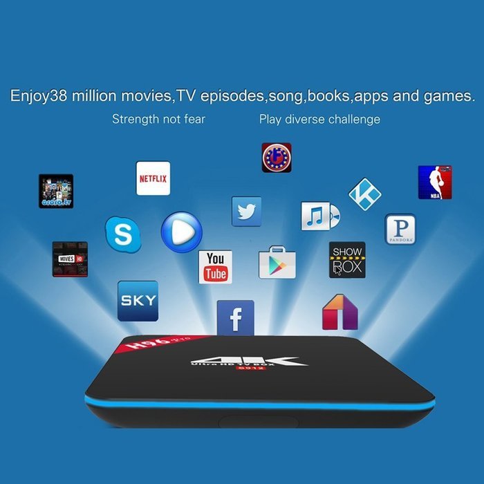 PowerLead Ptox H96 PRO TV BOX 8 Core Android 6.0 TV BOX Amlogic S912 64 Bit 2.0GHz Streaming Media Player N3