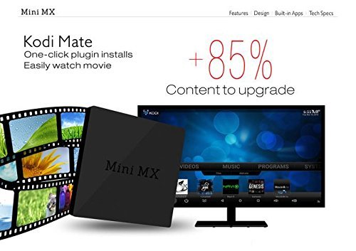 Smart TV Box,EEDI Mini MX Android 5.1 Amlogic S905 Quad-core 2GB RAM 16GB 4K2K Player TV Box 2G/16G H.265 WiFi... N4
