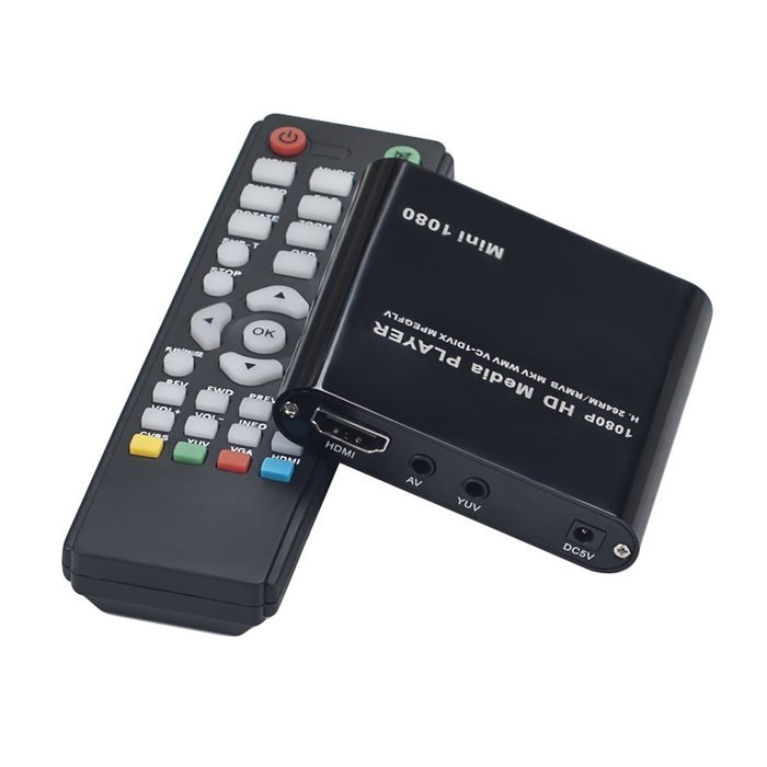 DuaFire 1080p Full-HD TV Digital Media Player For USB Drives and SD/SDHC Cards (Mini size)