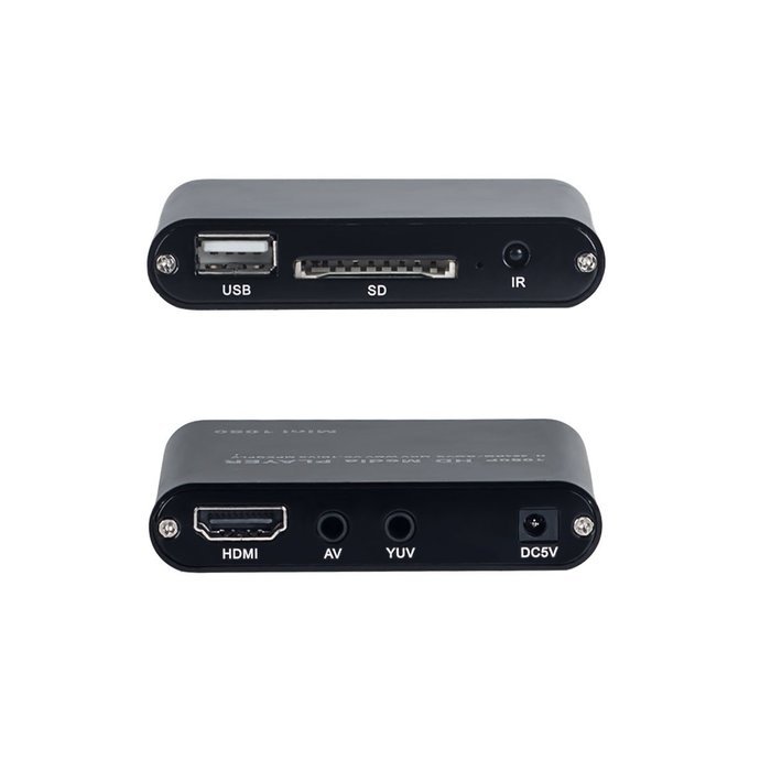 DuaFire 1080p Full-HD TV Digital Media Player For USB Drives and SD/SDHC Cards (Mini size) N2