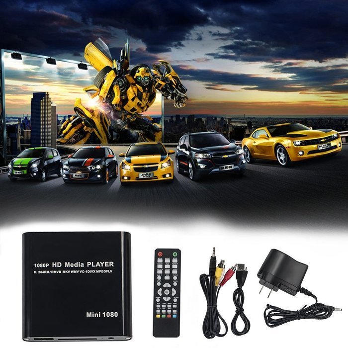 DuaFire 1080p Full-HD TV Digital Media Player For USB Drives and SD/SDHC Cards (Mini size) N6