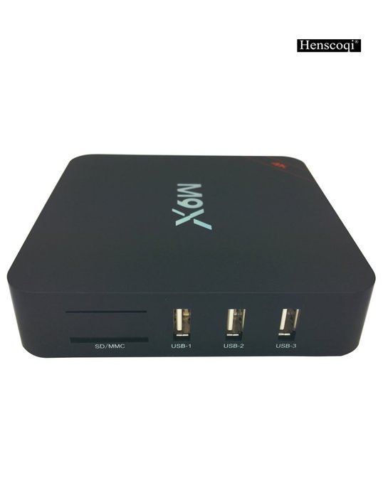 Henscoqi M9X 4K Android TV Box Amlogic S905 Quad Core 3GB RAM 32GB ROM Streaming Media Player Support Bluetooth... N3