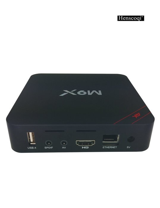 Henscoqi M9X 4K Android TV Box Amlogic S905 Quad Core 3GB RAM 32GB ROM Streaming Media Player Support Bluetooth... N4