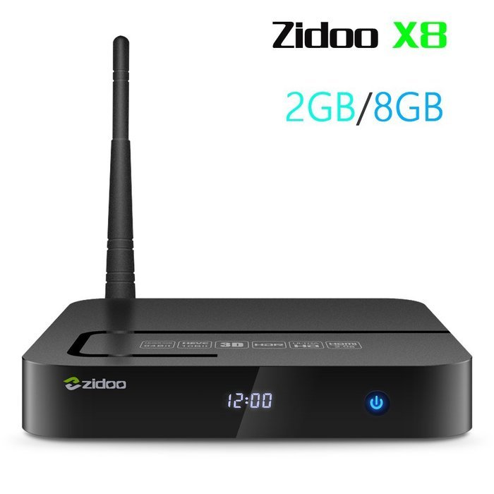 ZIDOO X8 Android 6.0 TV BOX 2GB/8GB 802.11n WIFI Bluetooth 4K H.265 USB3.0 BT4.0 1000M Media Player Realtek RTD12