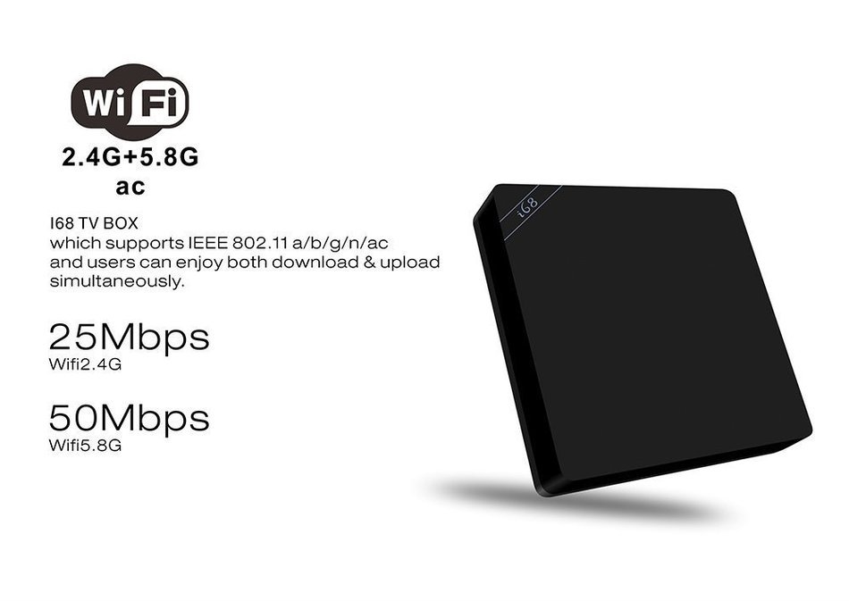 [2017 i68 Kodi Android 6.0 TV Box] Pinwheel Amlogic S912 Octa Core 2GB 16GB Dual Wifi Miracast DLNA 4K Smart Set... N5