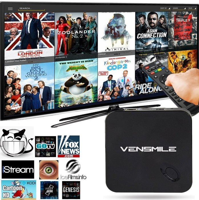 VENSMILE Google Android 4.4 TV Box Amlogic S805 Quad Core XBMC Kodi Full Loaded Streaming Media Player Mini PC...