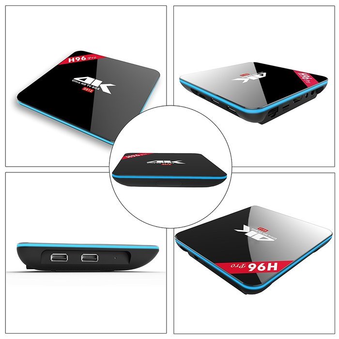 KOLOF H96 PRO Android 6.0 OTT TV Box Octa Core Amlogic S912 KODI 17.0 2G 16G Streaming Media Player with Black... N3