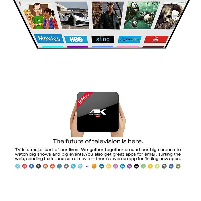 KOLOF H96 PRO Android 6.0 OTT TV Box Octa Core Amlogic S912 KODI 17.0 2G 16G Streaming Media Player with Black... N4