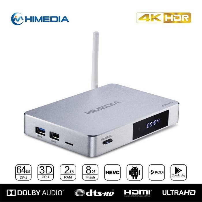 Himedia Q5 Pro Android 5.1 4K TV BOX Kodi Set Top Box Ultra HD Network Streaming Media Player 2G/8G Dual Band...
